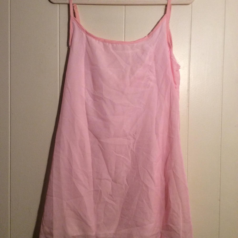 Pink dress loose and Foley from a boutique